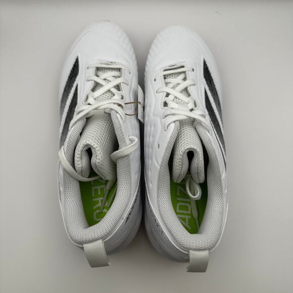 Adidas Adizero MD IF3366 Wms 9.5 White/Black Softball Cleats - Picture 6 of 9